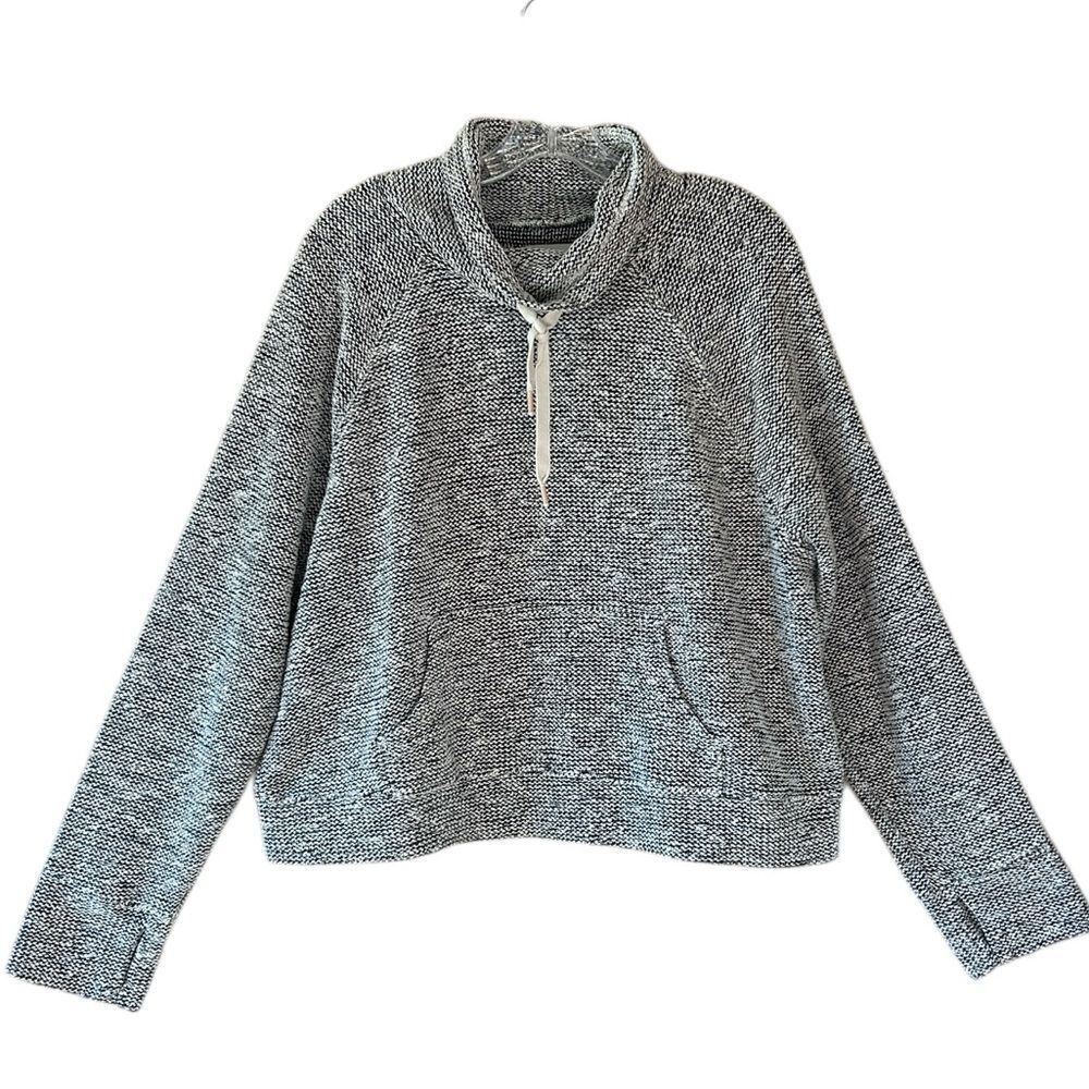 Aerie Black and White Knit Pullover Sweater - Picture 2 of 6